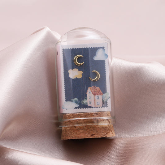 TT52066 Crescent Moon Earrings