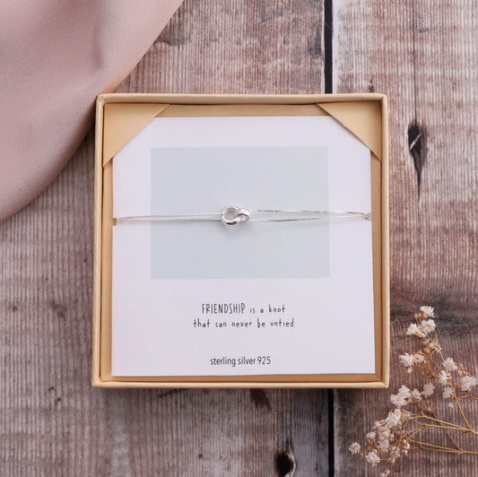 B004 Friendship is a Knot Bracelet on card