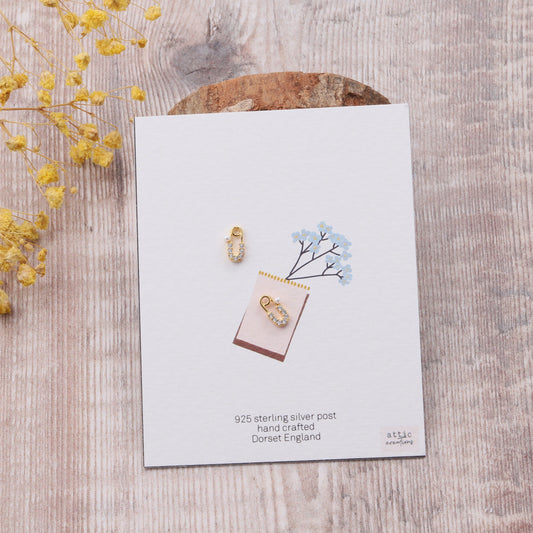 ME009 Gold clip earrings