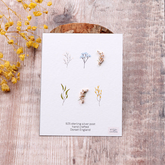 ME001 Crystal cluster earring studs