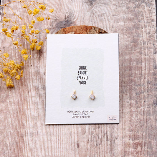 ME060 Single crystal earrings SHINE BRIGHT