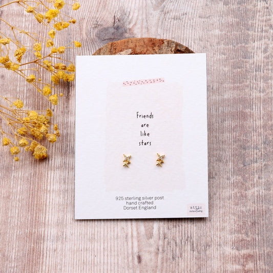 ME061 Four little stars earrings