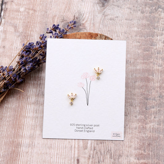 ME143/144 Gem hanging earrings