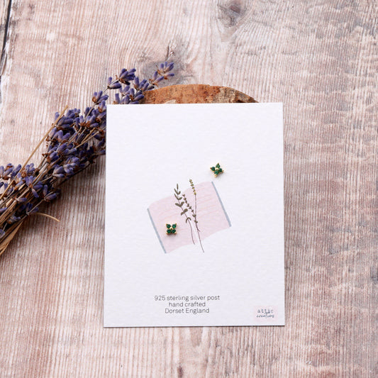 ME161/160/159/158/157/156/155/154 Four crystals sparkle earrings studs