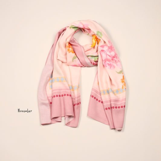 Birth flower scarves