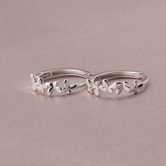 HP116/117 Butterfly Linked Hoop Silver and Rose Gold
