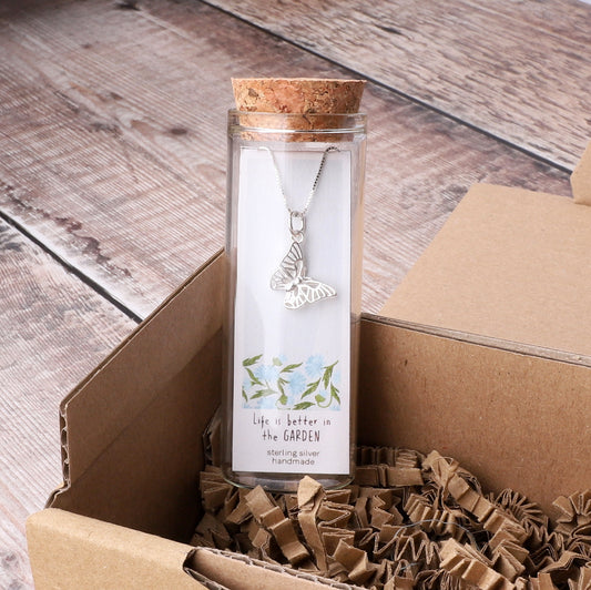 NT2001 Life Is Better In The Garden Butterfly Necklace