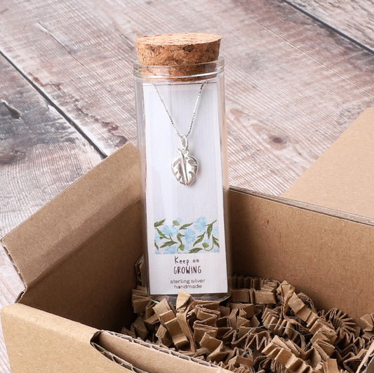 NT2008 Keep On Growing Monstera Leaf Necklace