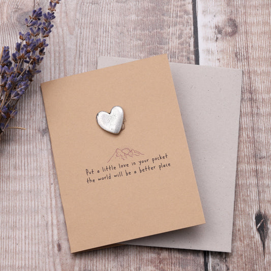 Handmade pewter token HEART