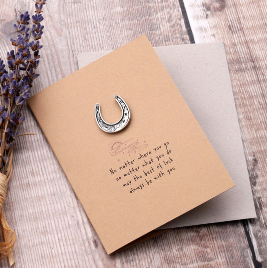 Handmade pewter token HORSESHOE