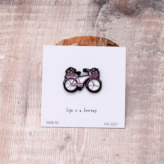 PN0207 LIFE IS A JOURNEY BICYCLE FLOWERS