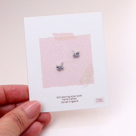 ME204 Crystal butterfly earring with purple stone