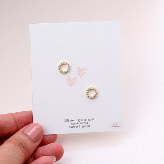 ME242 Sunray circle earrings- gold