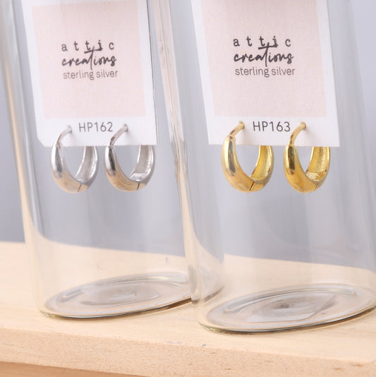 HP162/163 Small Thicker  Hoop Silver and Gold