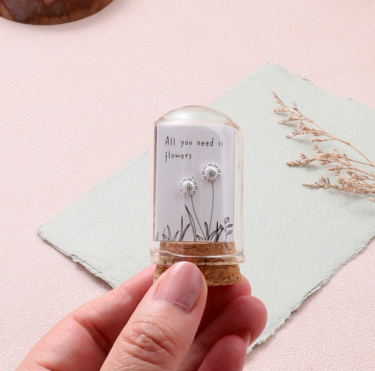 TT51060 'All you need is flowers' sunflower /SILVER