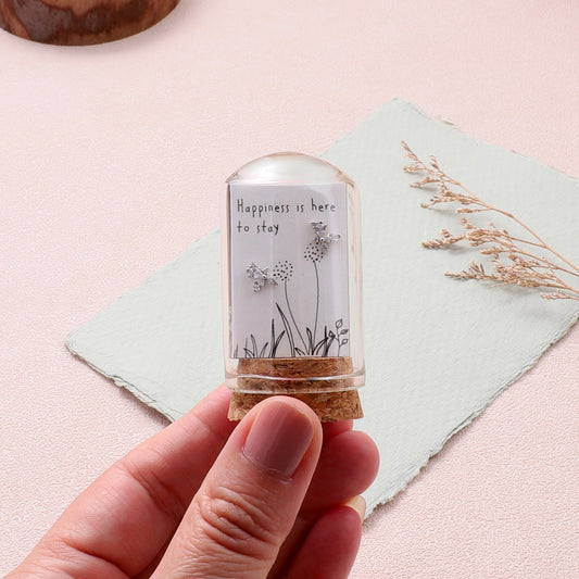 TT51022 Happiness is here to stay Butterfly earrings silver