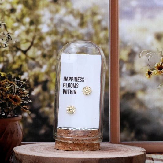 TT70005 "HAPPINESS BLOOM WITHIN" flower earrings