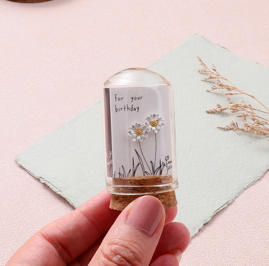 TT51117 FOR YOUR BIRTHDAY Wild daisy earrings
