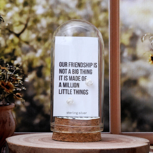 TT70030 "FRIENDSHIP IS A MILLION THINGS" little knot earrings