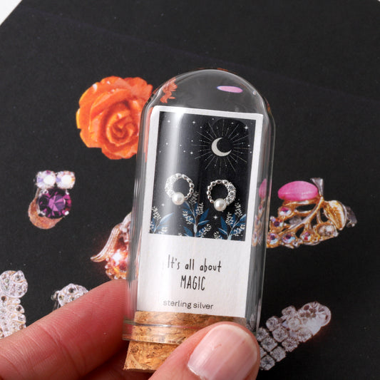 TT64044 Full moon earrings with pearl IT'S ALL ABOUT MAGIC