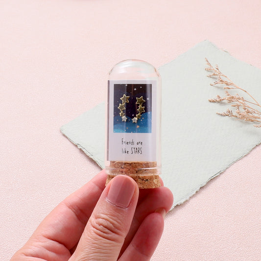 TT60046 Friends are stars..four stars earrings gold