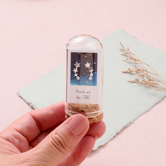 TT60047 Friends are stars..four stars earrings silver