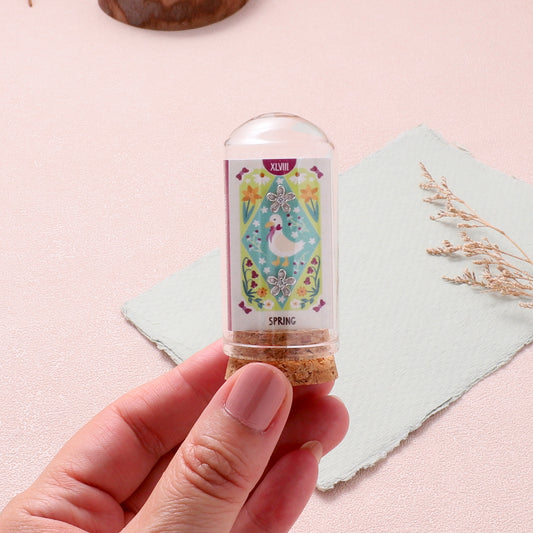 TT71049 SPRING Flower earrings with crystal center