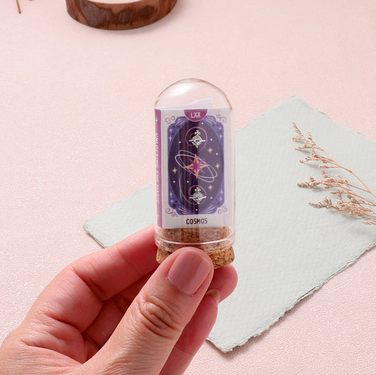 TT71071 COSMOS Crystal planet earring sterling silver