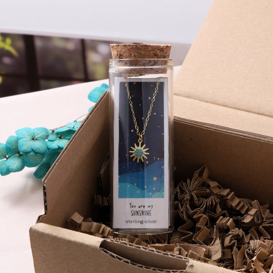 ST3008 YOU ARE MY SUNSHINE sun turquoise necklace