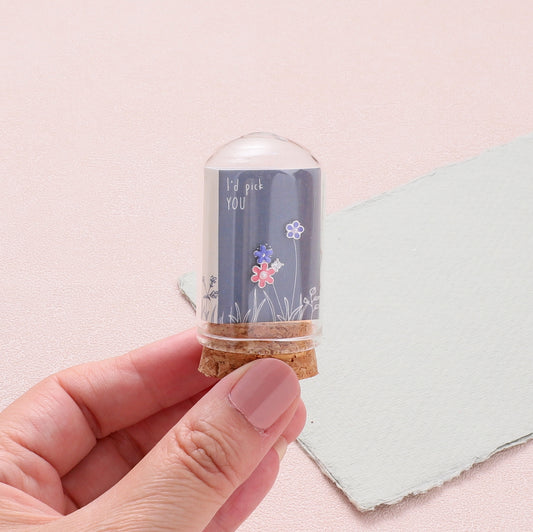TT58096/97 I'D PICK YOU Asymmetrical enamel flowers earrings