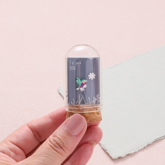 TT58100/101 I'D PICK YOU Hummingbird and flower earrings