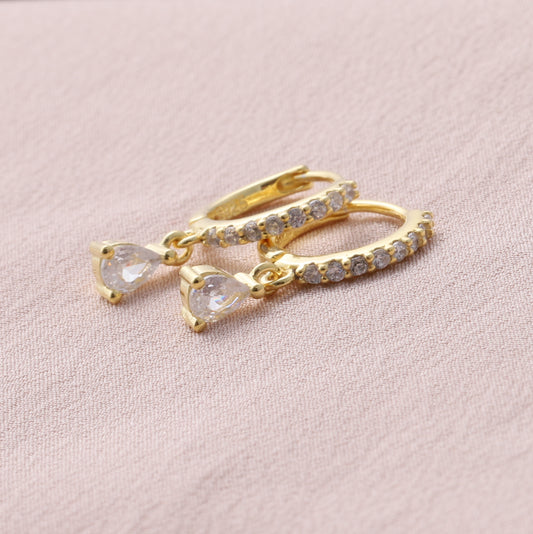 HP195/196 Classic hoop teardrop hanging CLEAR