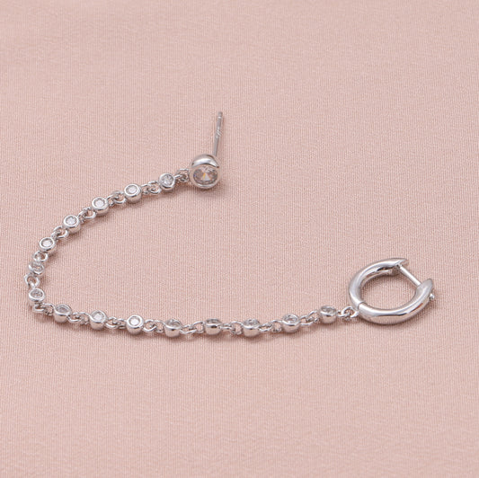 MEH046 Hoop and Stud In One/ Silver
