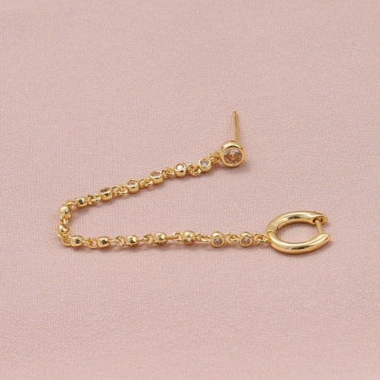 MEH047 Hoop and Stud In One/ Gold