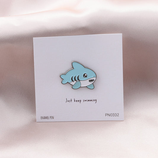 PN0332 JUST KEEP SWIMMING - CUTE BLUE SHARK