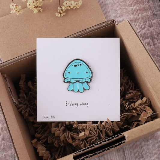 PN0162 Bobbling along jellyfish pin