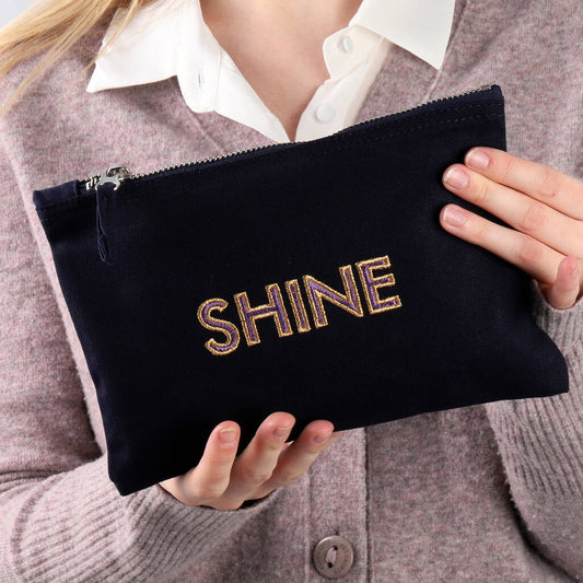 Organic Cotton Inspiring Slogan Makeup Bag